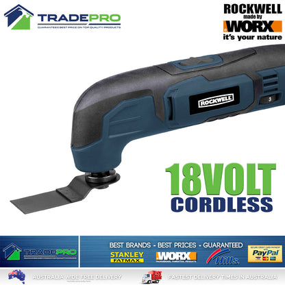 Oscillating Multi Function Sonic Tool 18V H/Duty 7pc Kit Rockwell® by Worx Naked