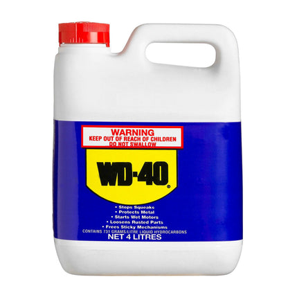 WD40 Multipurpose Lubricant 4Ltr Bulk WD40 Degreaser Stop Squeaks Rust 4L WD-40