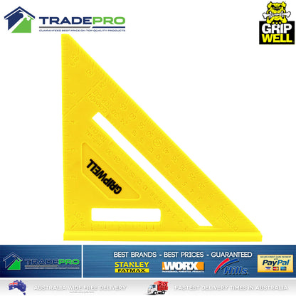 Quick Square Combination PRO 180mm 7" Triangle Right Angle Protractor Saw Guide