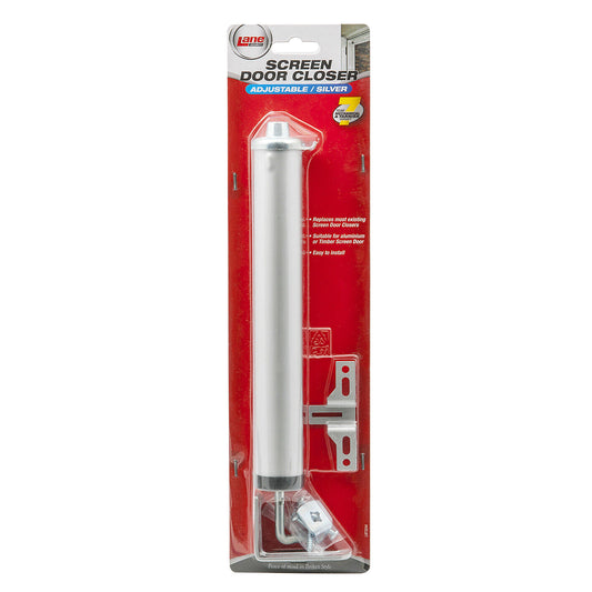 Door Closer Lane Pneumatic Adjustable Universal Fit Security Screen Opener Silve