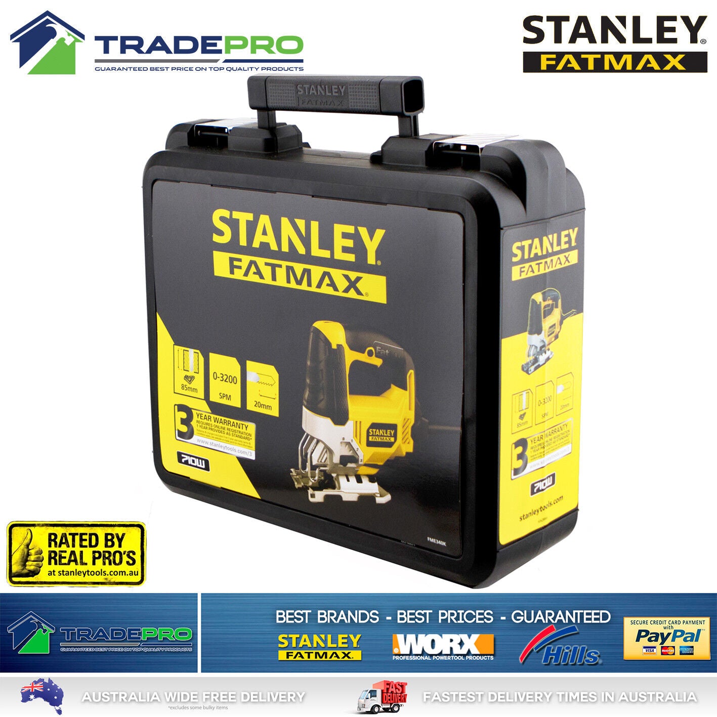 Stanley® Fatmax Electric 710W Jigsaw Genuine FME340K-XE Multi Blade with Case