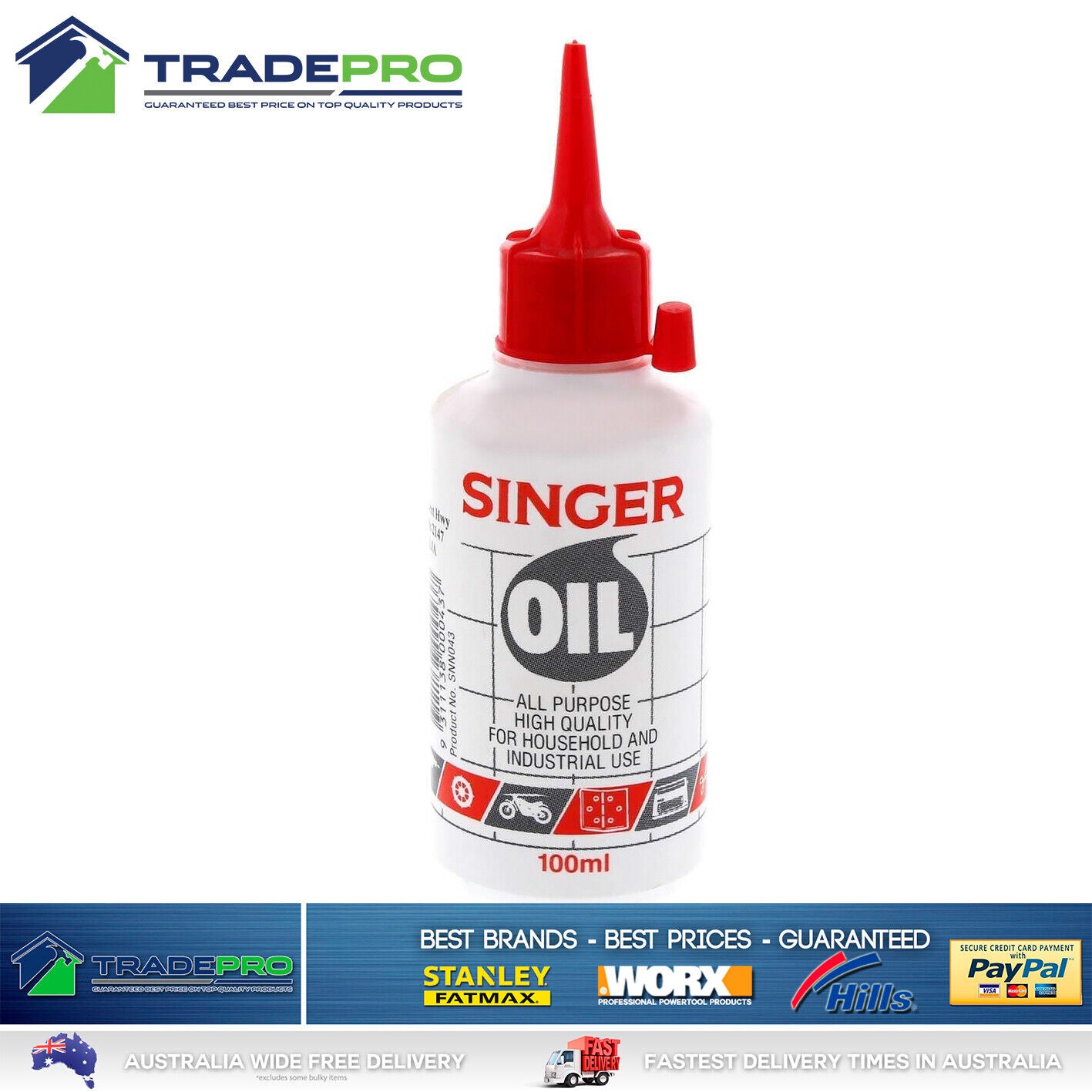 Singer Sewing Machine Oil 100ml Lubricant Domestic Industrial Lube Hin ...