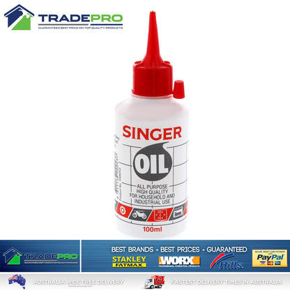 Singer Sewing Machine Oil 100ml Lubricant Domestic Industrial Lube Hinge Lock