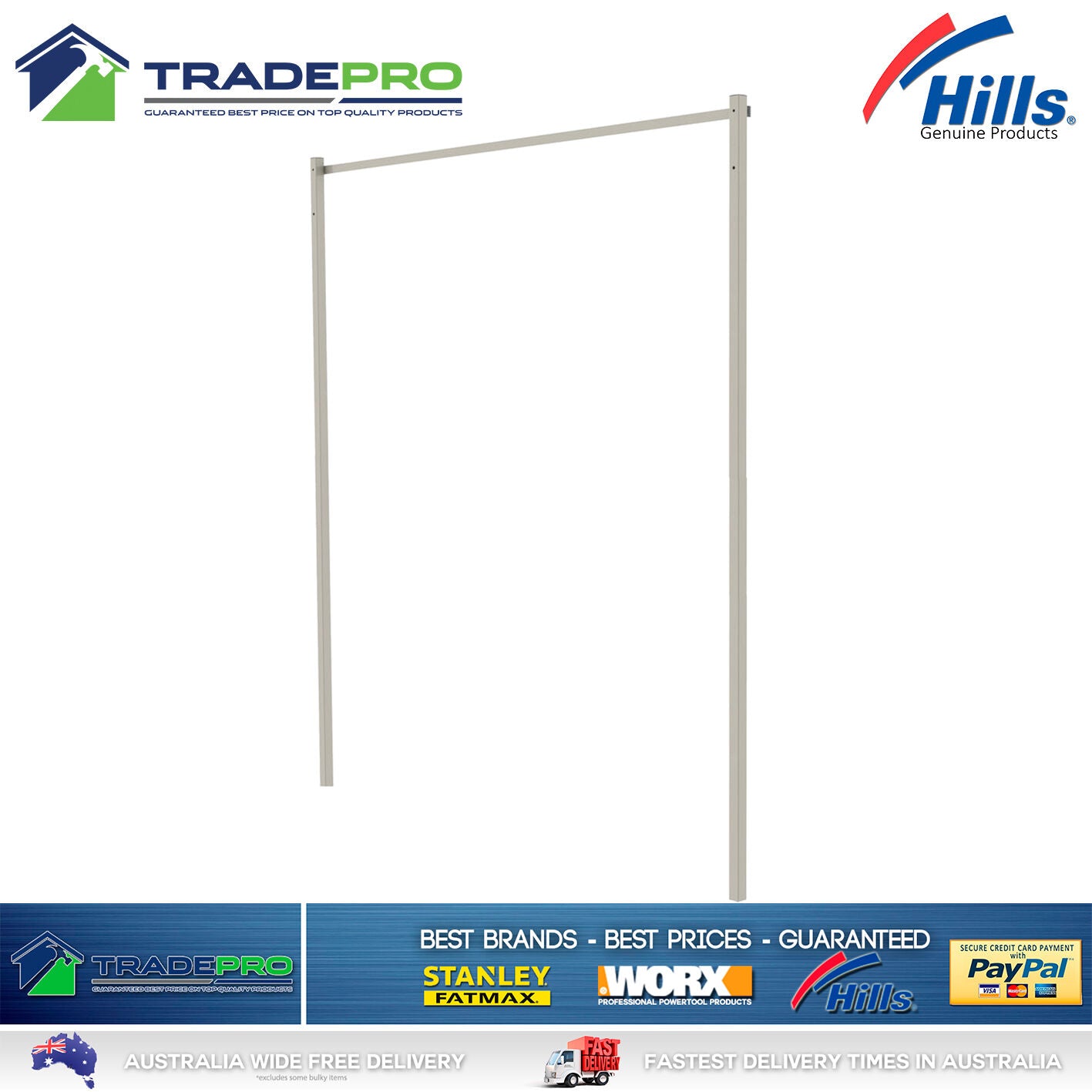 Hills® Genuine PRO Ground Mount Post Kit Fold down Single & Double Clothesline