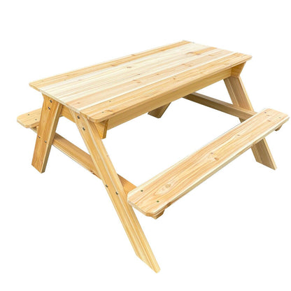 Kids Children Picnic Table Bench Set Indoor Outdoor Child Play Seat Camp Timber