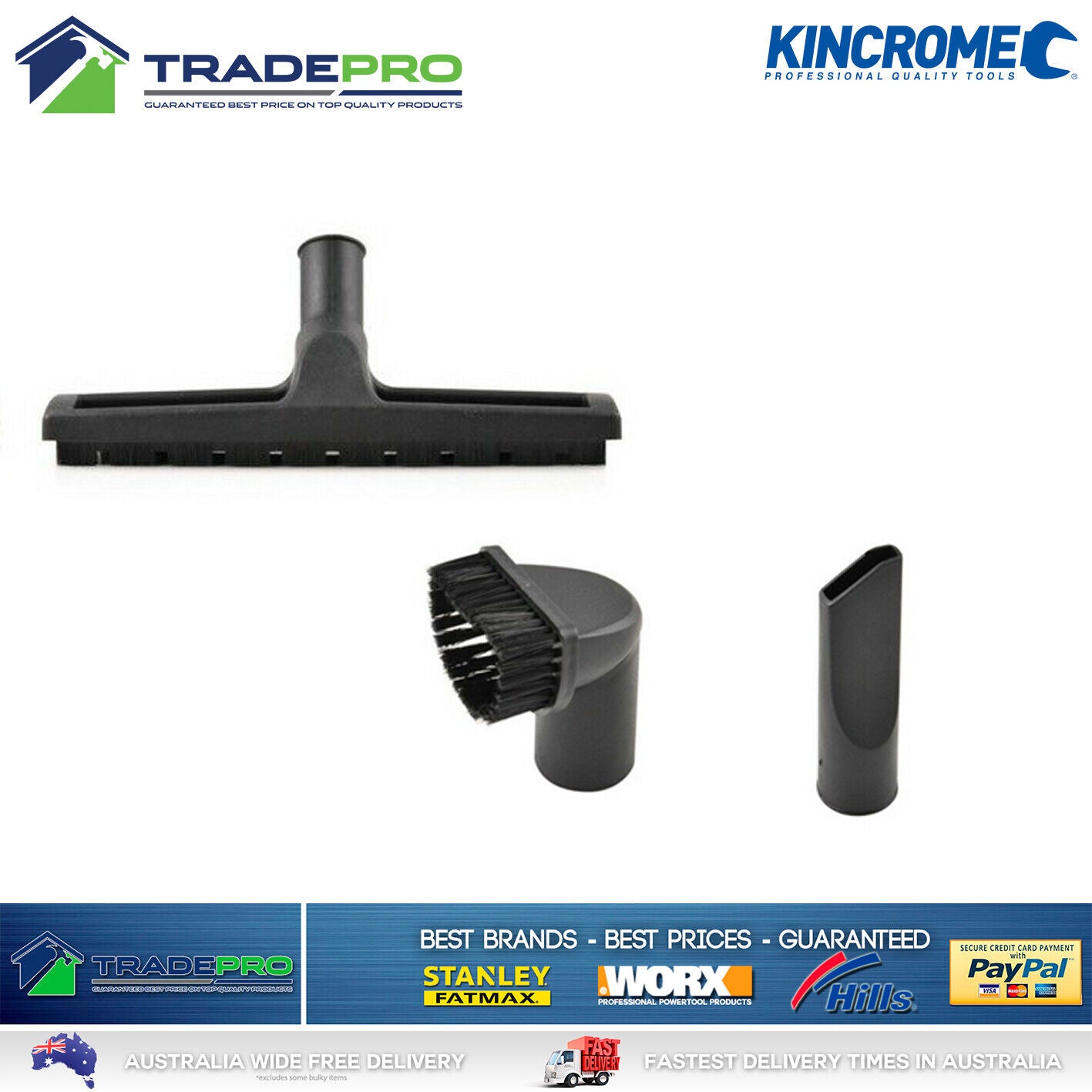 Kincrome Vacuum Cleaner Wet & Dry Commercial Work Shop 1250W Kit 20L PRO Vac