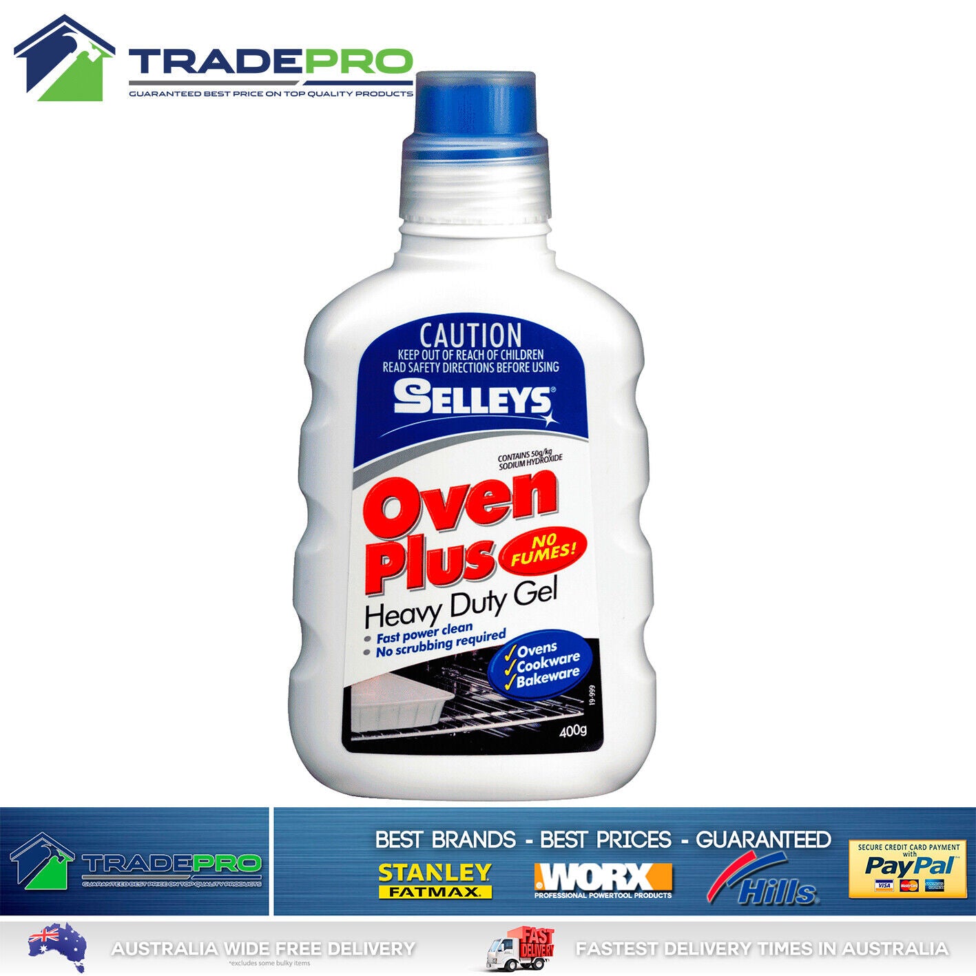 Oven Cleaner Heavy Duty Gel Selleys 400g Oven Plus No Fumes Baking Rack Cleaner