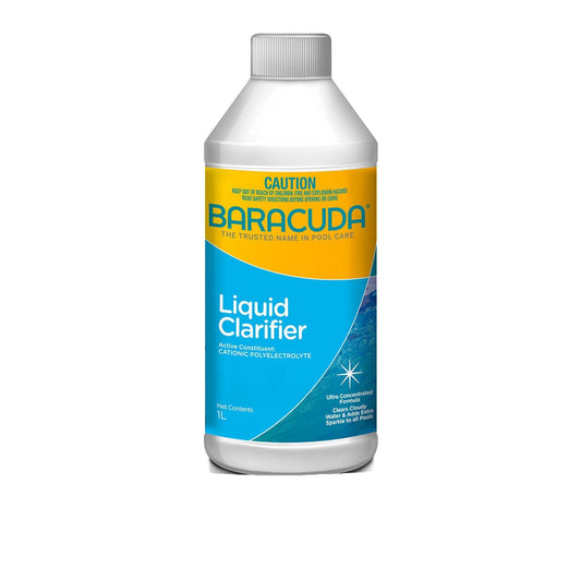 Pool Clarifier Liquid 1Ltr PRO Baracuda Clears Cloudy Green Water Spa Flock 1L 1