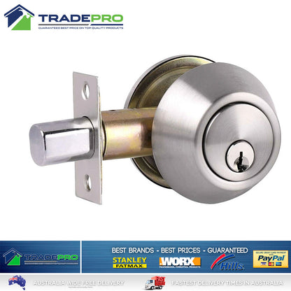 Door Lock Entrance Set Combo & Dead Bolt Kit Stainless Steel BuyRight® Knob Twin