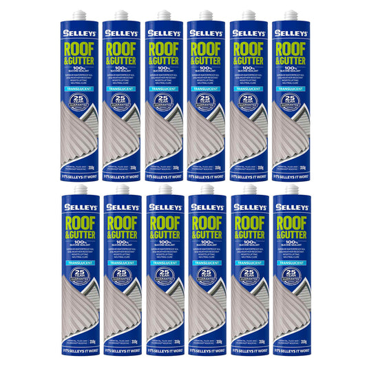 12x Selleys® Roof & Gutter 310g Seal Silicone Transparent Clear Sealant Sealer