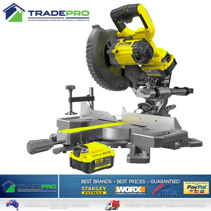 Stanley® Fatmax 18V Slide Mitre Saw Kit Cordless Compound Drop Bevel Battery Set