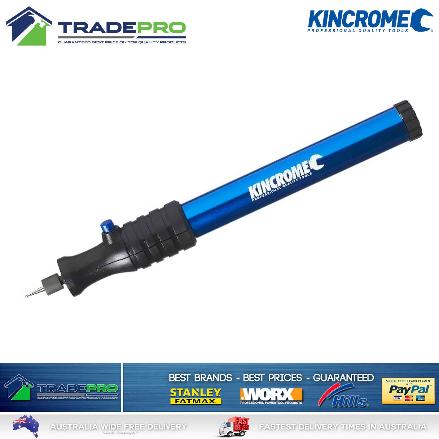 Kincrome Engraver Kit Genuine PRO Diamond Tip All Purpose Hobby Set 15000rpm