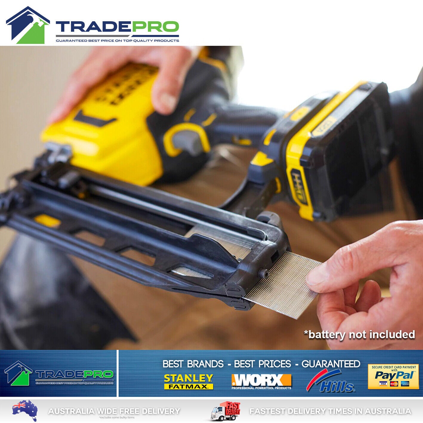 Stanley® Fatmax Nail Gun SFMCN616B Cordless 18v 16Ga Straight Finishing Nailer
