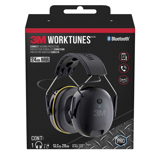 3M Worktunes Ear Muff Call Connect Bluetooth Wireless Hearing Protector Earmuff