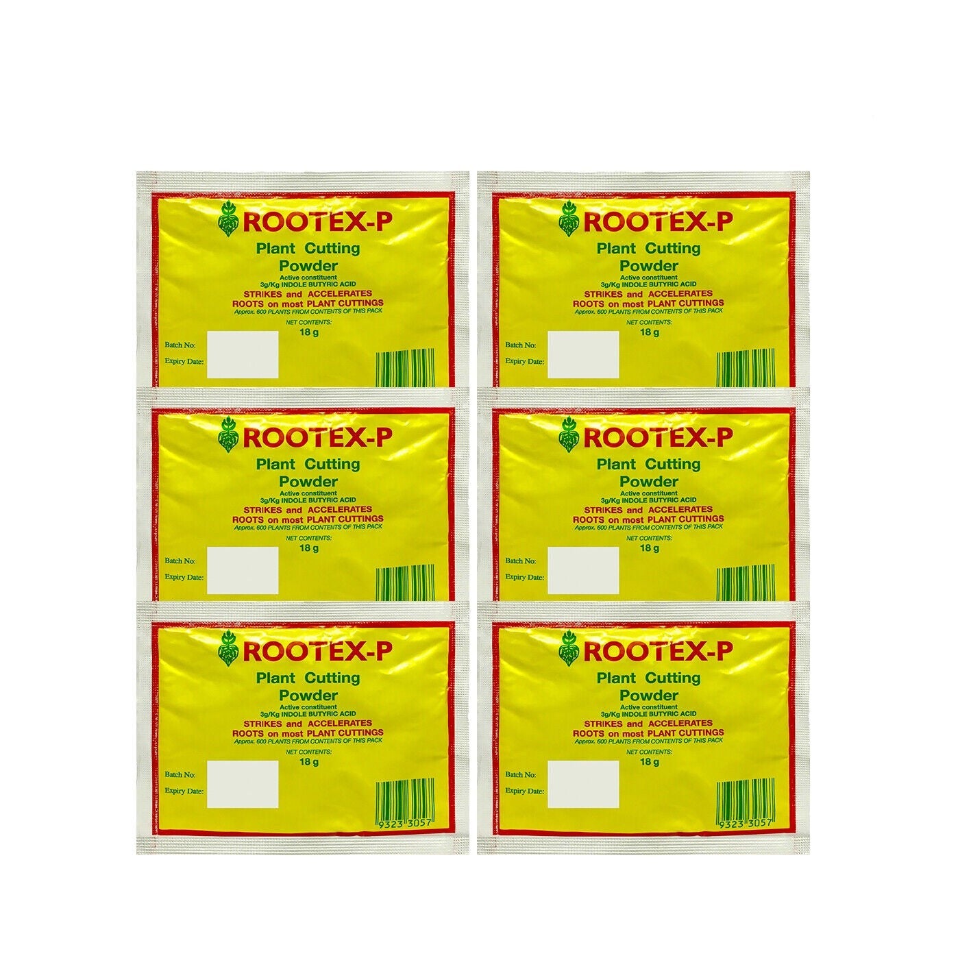 Rootex PRO 6x 18G Plant Cutting Cloning Powder Hormone Hydroponic Rooting Root