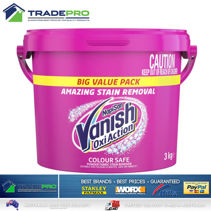 Napisan Vanish Oxi Action 3kg Bulk Clothes Laundry Washing Powder Stain Remover