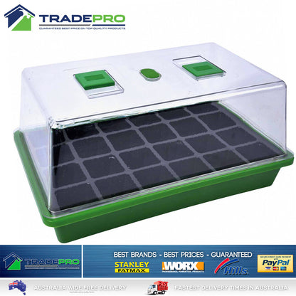 Mini Green House With 24 Cell Seed Tray Indoor Outdoor Garden Cuttings Growing