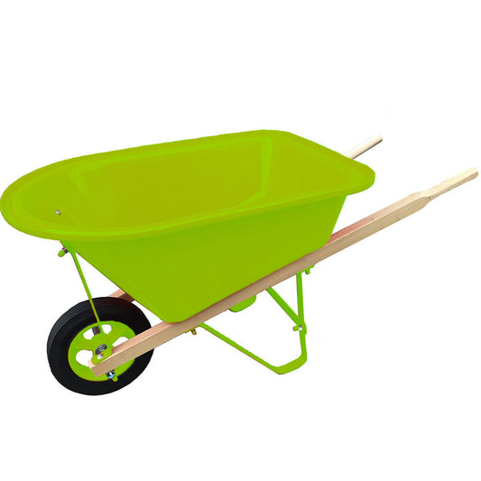 Kids Wheelbarrow Quality Timber Handles and Poly Tray Wheel Barrow Garden Cart