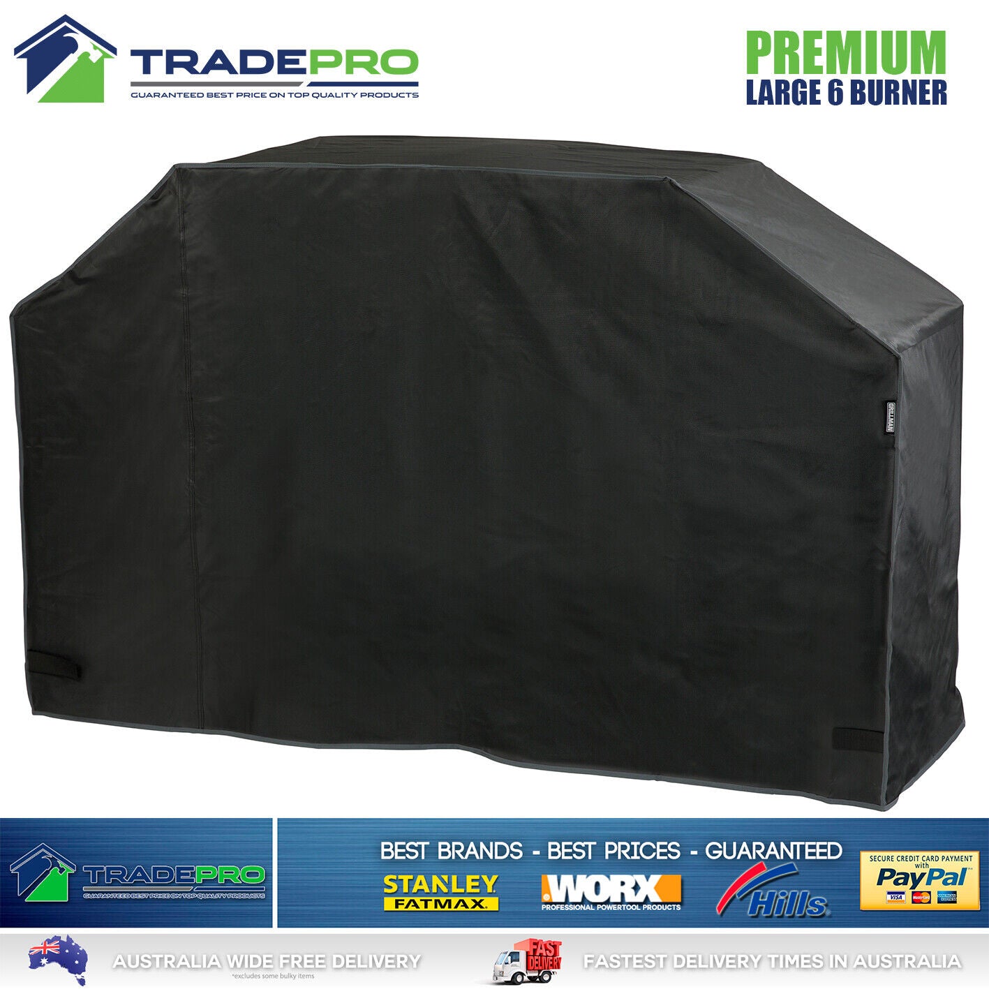 Grillman® BBQ Hooded Large Waterproof UV Resistant Cover Outdoor Gas Barbecue