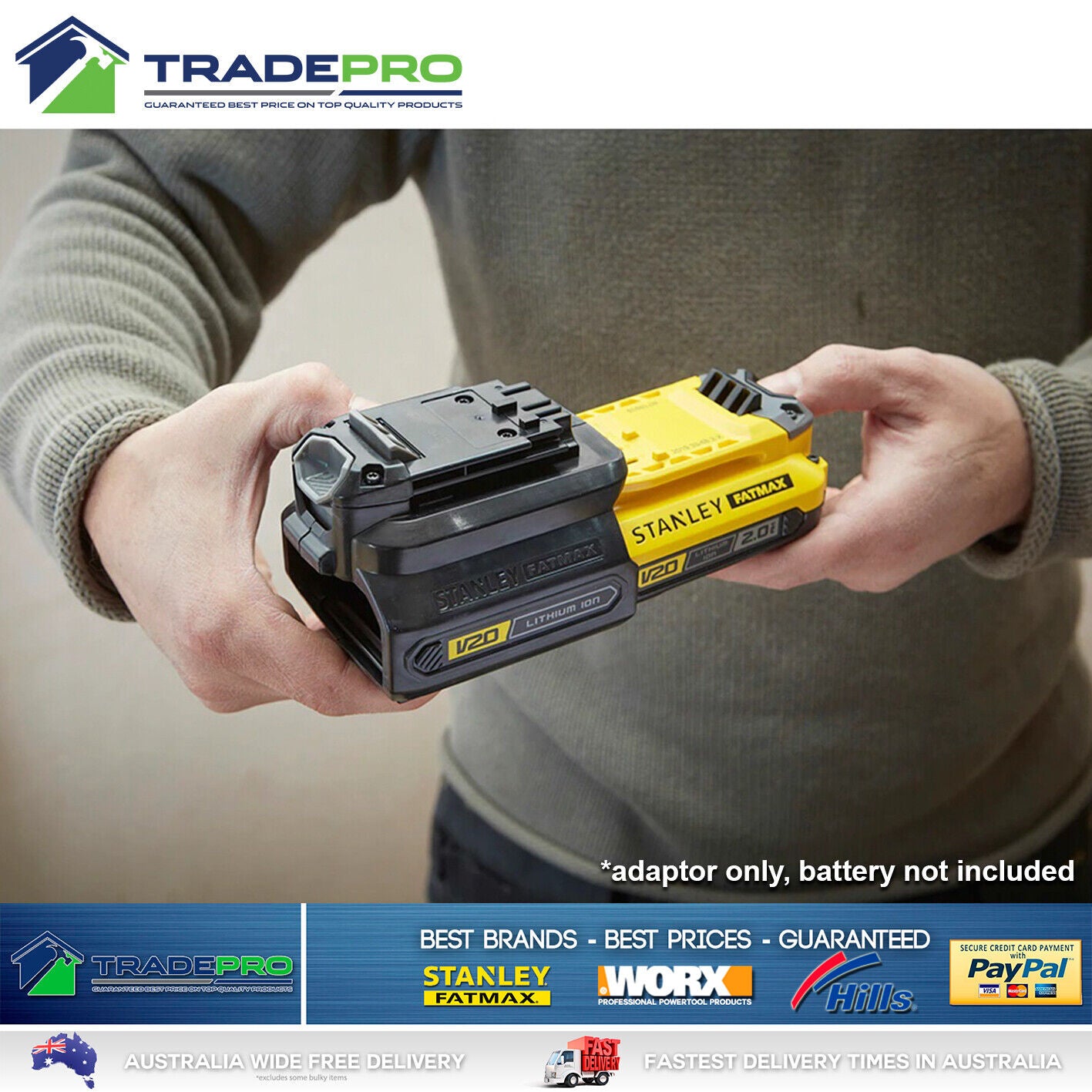 Stanley® Fatmax 18V V20 Battery Adaptor For Old Tools to New Batteries