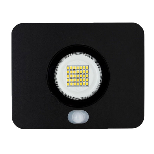 HPM LED Light Floodlight Slim Black 15W Sensor Outdoor Security Weather Resist