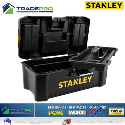 Stanley® Tool Chest Box 32cm Lockable Storage Toolbox Metal Latches & Orgainiser