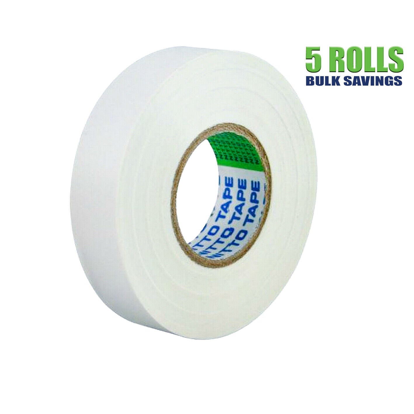5x Rolls Nitto® Electrical Tape White 18mm x 20m Insulation Denko Electric Bulk
