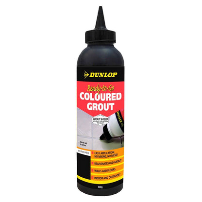 Tile Grout 800g Coloured Black Premix Dunlop Wall Floor In Outdoor Ready Powder