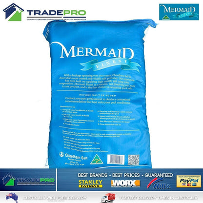 Swimming Pool Salt 20kg Bag Fine Granular Washed Salt Sodium Chloride Mermaid