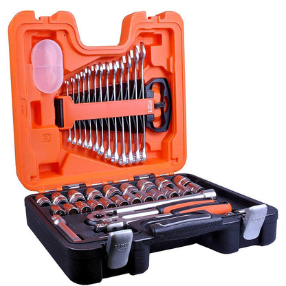 Bahco® PRO 1/2" Square Drive Socket & Spanner Set Metric Ratchet with Case