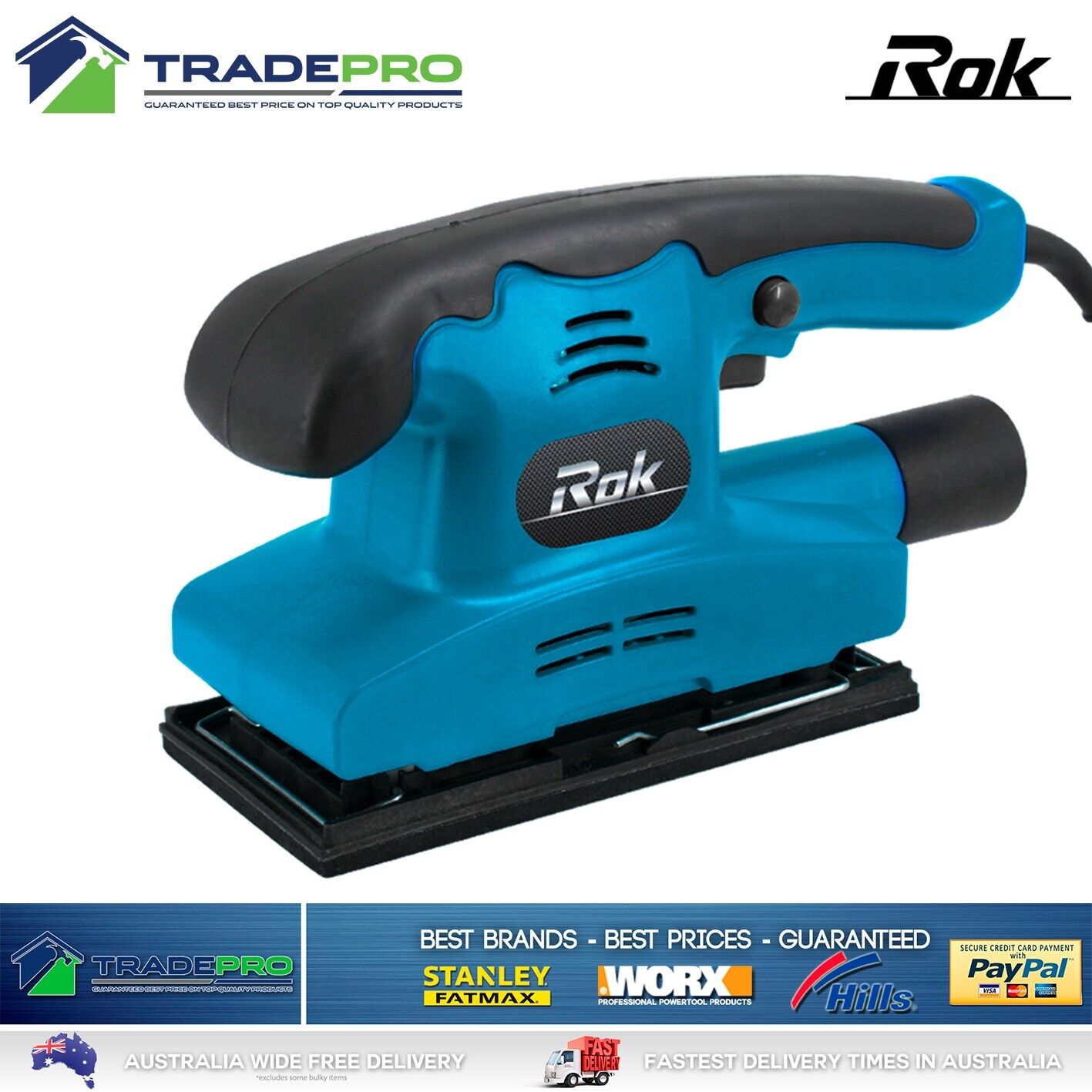 Rok Combo Kit Angle Grinder Circular Saw Electric Drill Sander Set 240V Tool