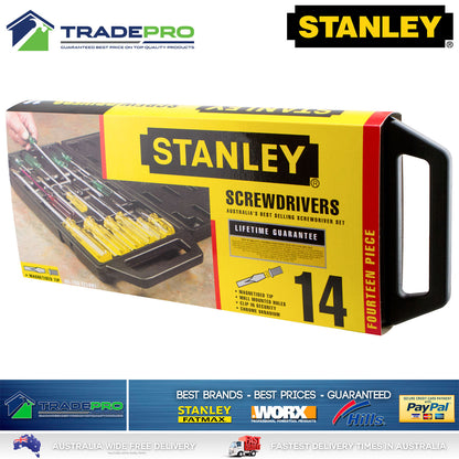 Stanley 14pce Screwdriver Set in Carry Case PRO 14pc Screw Driver Kit 1222520