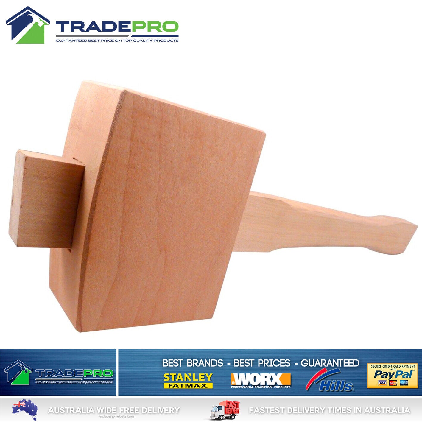 Quality Medalist Wooden Carpenters Mallet Woodwork Carpentry Solid Wood Hammer