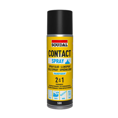 Contact Adhesive Spray Fast Grip Soudal 300ml Permanent Strong Glue Bonding Can