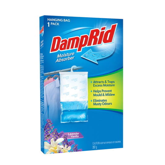 DampRid Hanging Moisture Absorber 397g Damp Rid Lavender Model Mould Odour Kill