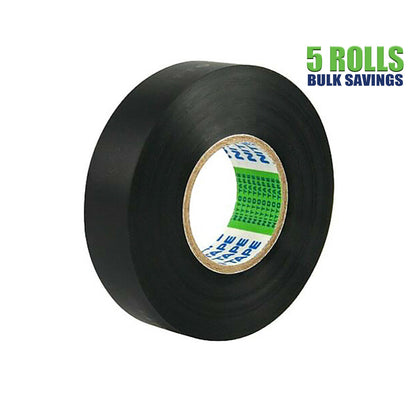5x Rolls Nitto® Electrical Tape Black 18mm x 20m Insulation Denko Electric Bulk