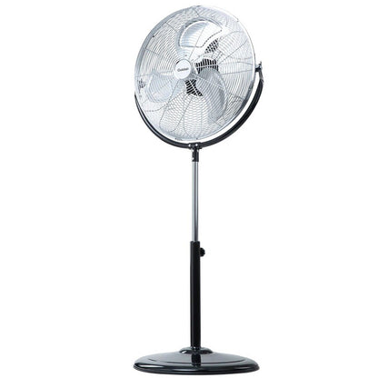 Pedestal Fan High Velocity 45cm Goldair Black Chrome 3 Speed & Tilt Oscillate