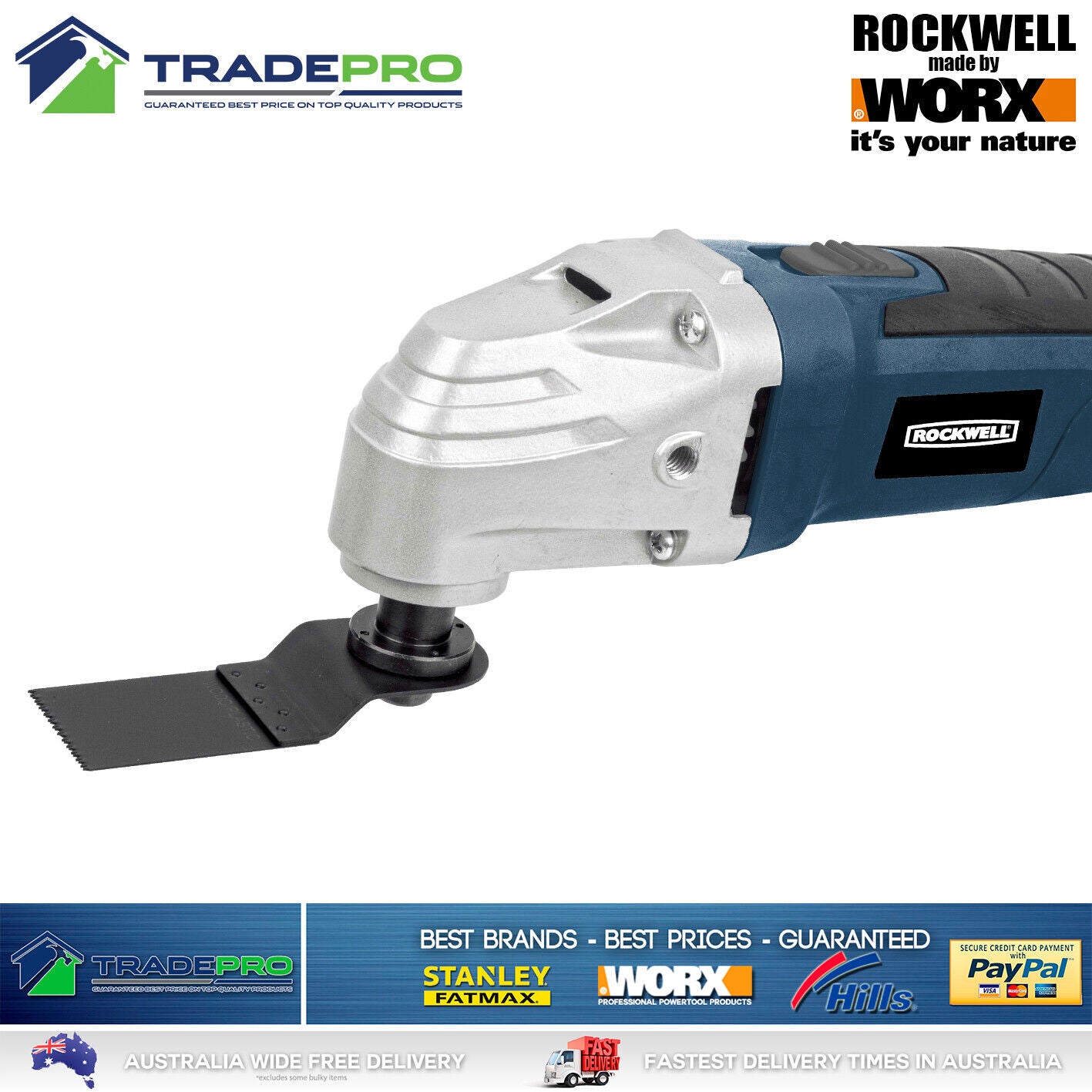 Sonicrafter Rockwell® Oscillating Multi Function Sonic Tool with 6pc 300W Kit