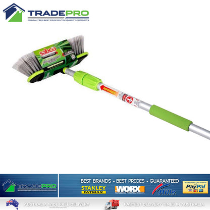 Sabco Brush Car Caravan Wash Flow Through Hose PRO Cleaning Telescopic Scrubs