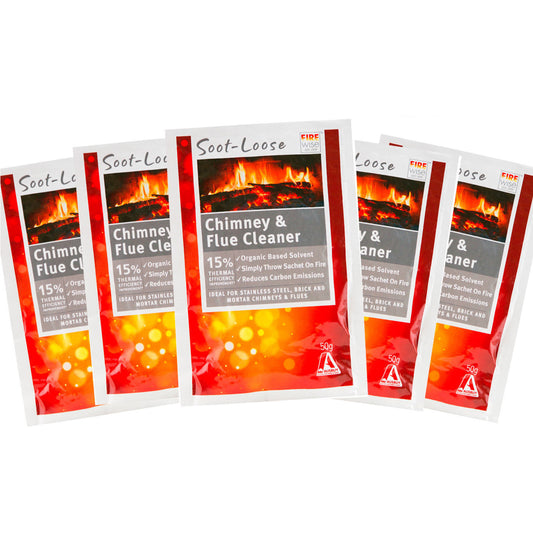 Soot Loose Chimney Flue Fire Cleaner 250g NEW Genuine Rubbedin Fireplace Clean