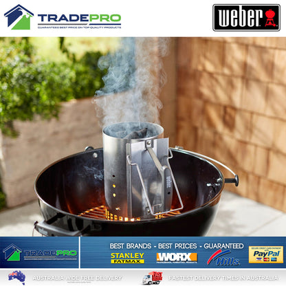 Weber  BBQ Charcoal Starter New PRO Rapidfire Chimney Quick Lighter Easy Heat