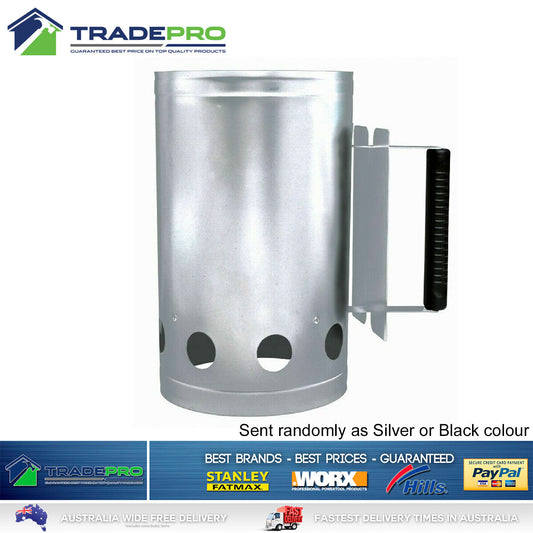 BBQ Charcoal Starter Grillman Rapidfire Chimney Quick Lighter Easy Heat Coal 6874887
