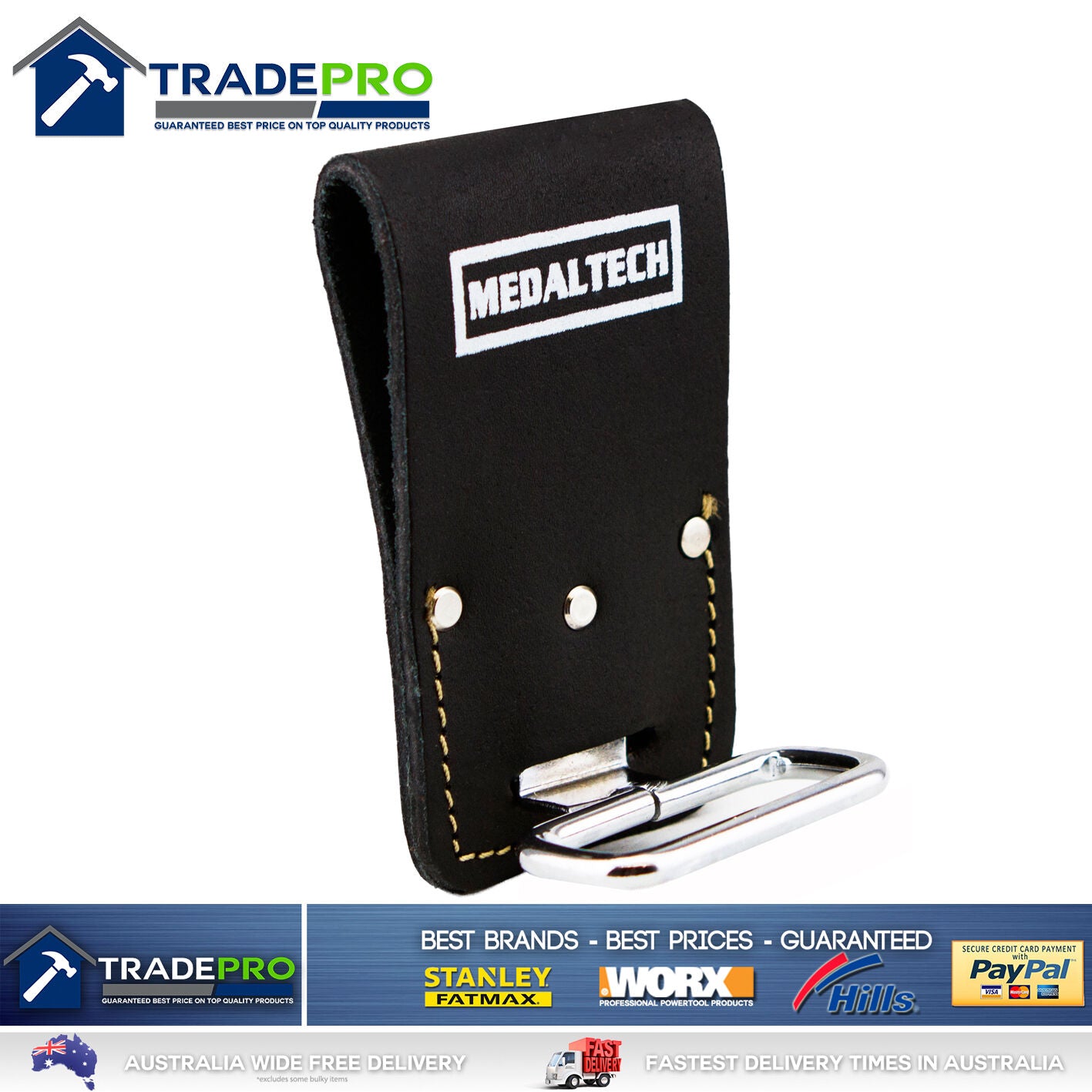Leather Chisel End Cutter Tool Tape Holder Medaltech® Holster Nail Bag Tool Belt