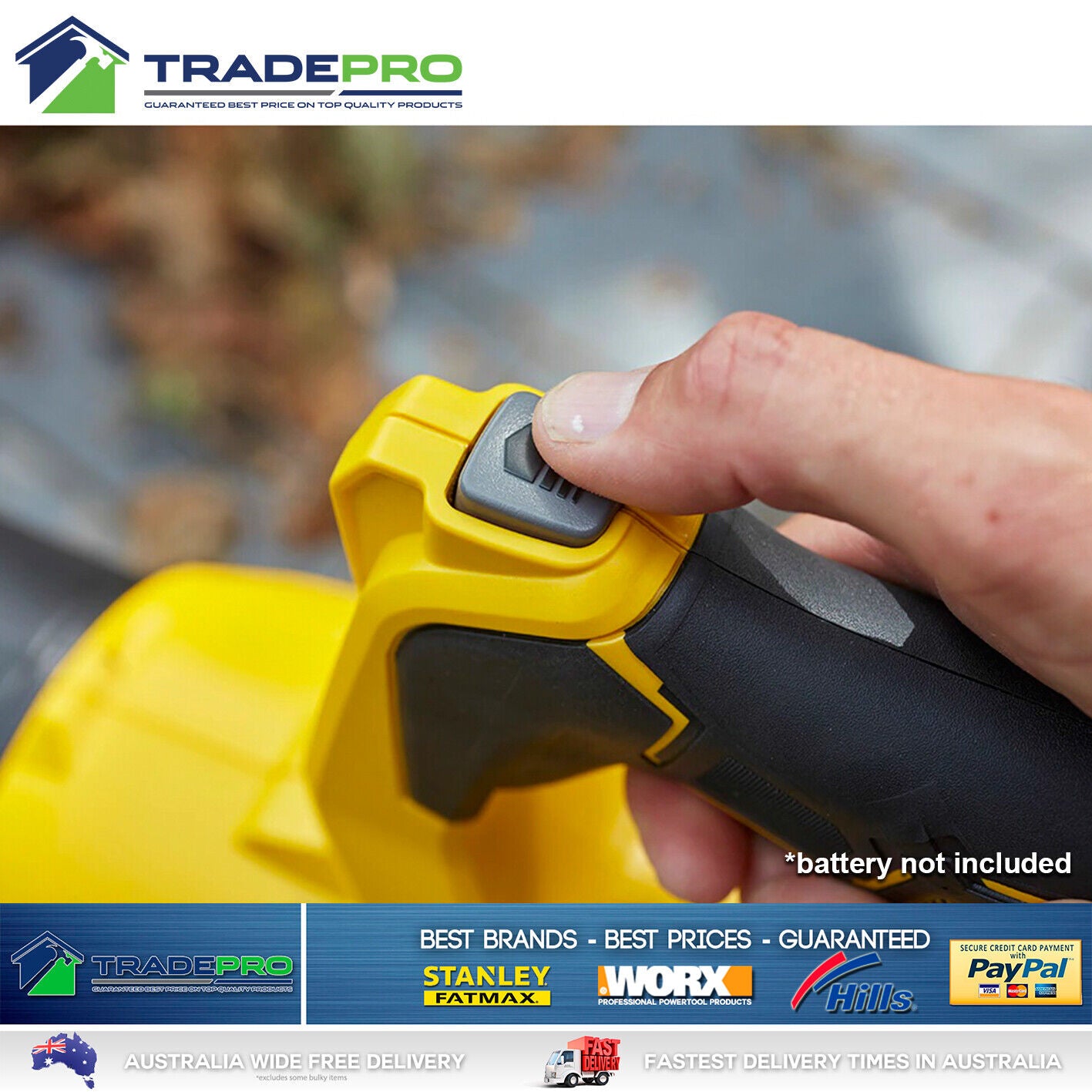 Stanley® Fatmax 18V V20 Cordless Blower Kit Leaf Grass Garden & Battery 4.0AH