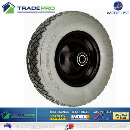 Wheelbarrow Wheel 16" x4" 90mm Wide Puncture Proof Barrow Trailer Tyre 25mm Bore