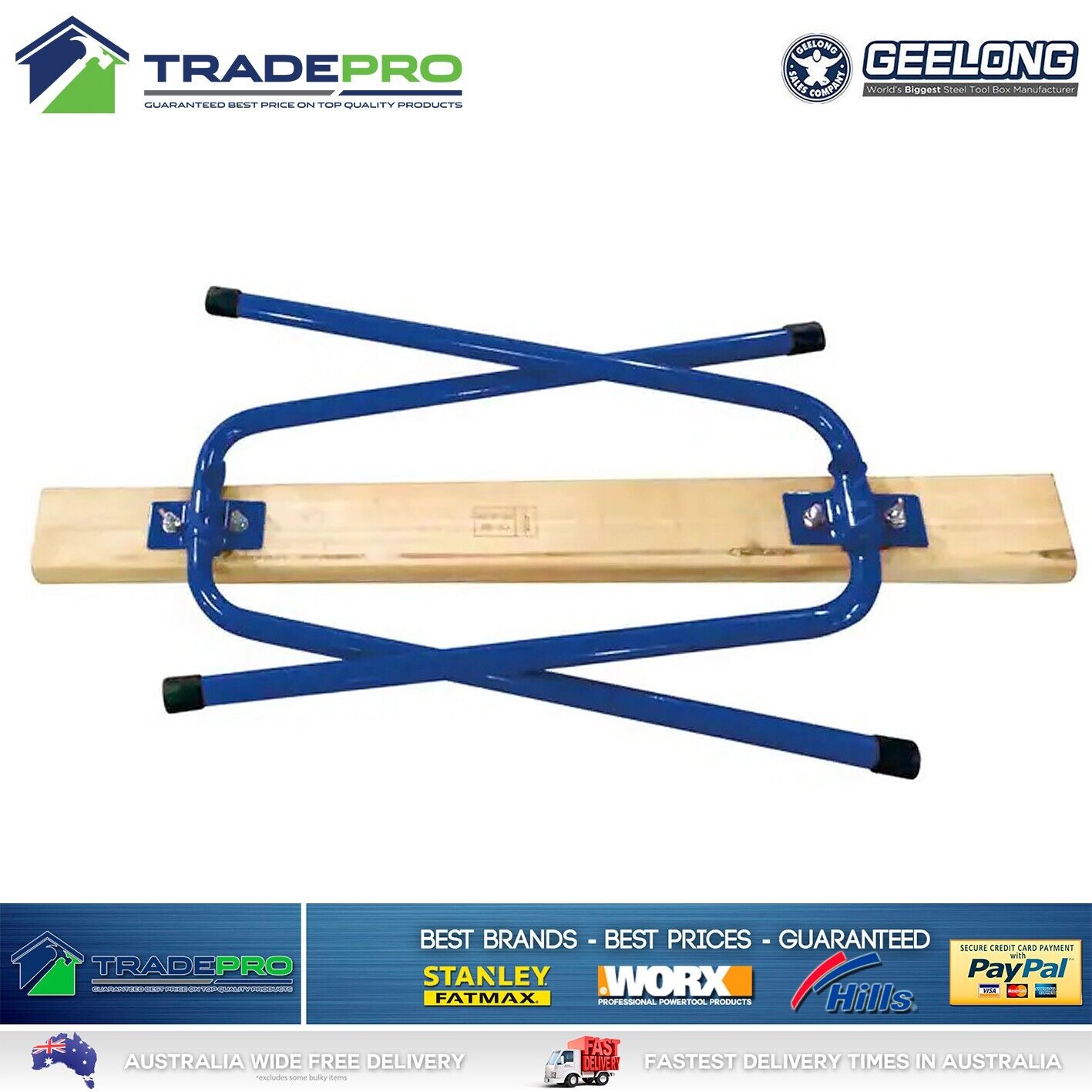 Saw Horse 2pc Pair PRO Trestle Steel Foldable Work Bench Stand Support Legs