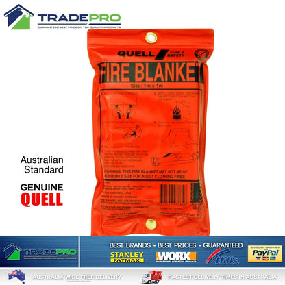 Fire Extinguisher & Blanket Kit 1kg ABE Professional Dry Powder Bracket Car Home