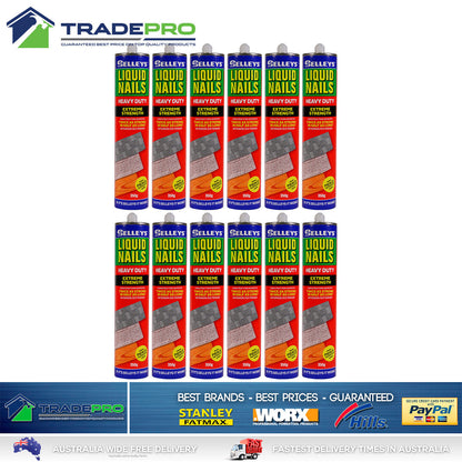 12x Selleys® Liquid Nails HEAVY DUTY Adhesive Glue 350g High Strength Wood Seal