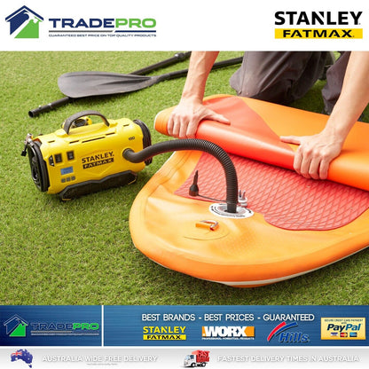 Stanley Fatmax 18V 6pc Combo Kit Cordless Blower Inflator LED Light Set Battery