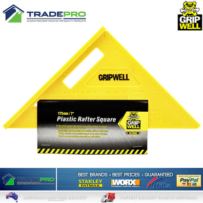 Quick Square Combination PRO 180mm 7" Triangle Right Angle Protractor Saw Guide